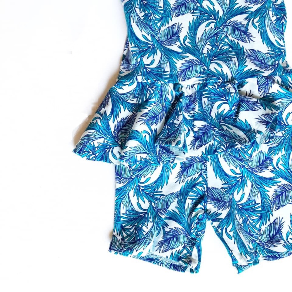 Dotdotsmile palm leaf romper size 8/10